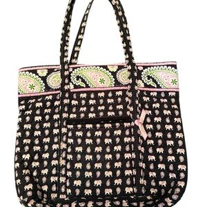 Vera Bradley Large Tote, Pink Elephants